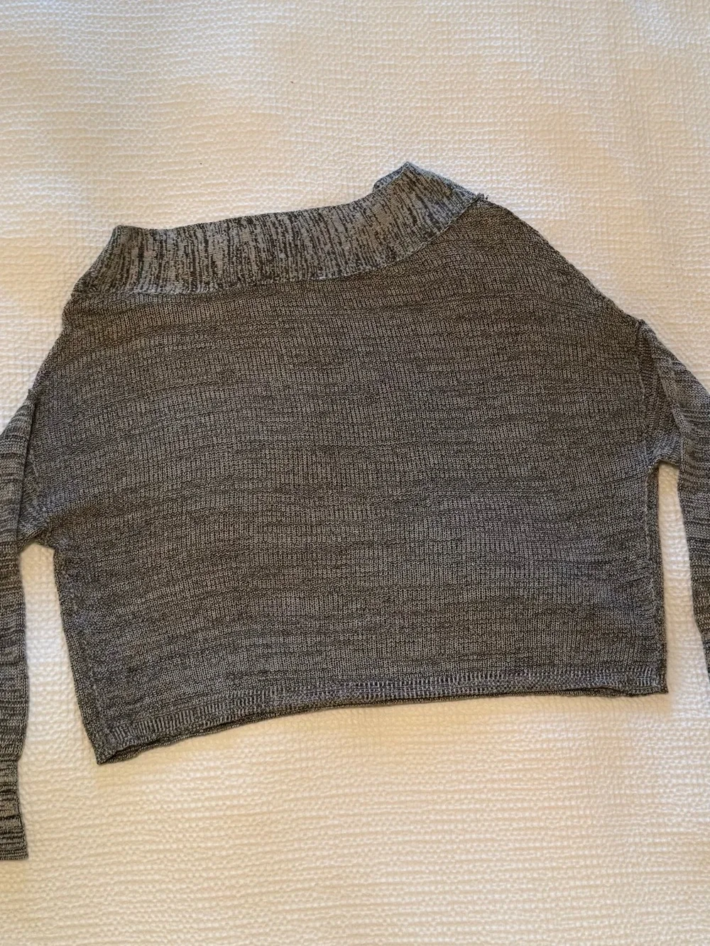 Free People | Alana Pullover Sweater | Heather Gray | Linen Blend | Size = XS